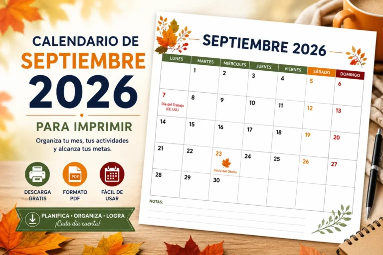 Calendario Septiembre 2026